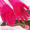 imagePecute Pet Grooming Gloves  Heat Resistant Silicone Gloves with HighDensity Teeth Enhanced Five Finger Design for Bathing and Massaging Dogs and Cats BluePink