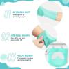 imagePecute Pet Grooming Gloves  Heat Resistant Silicone Gloves with HighDensity Teeth Enhanced Five Finger Design for Bathing and Massaging Dogs and Cats BlueGreen