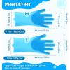 imagePecute Pet Grooming Gloves  Heat Resistant Silicone Gloves with HighDensity Teeth Enhanced Five Finger Design for Bathing and Massaging Dogs and Cats BlueBlue