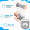 imagePecute Pet Grooming Gloves  Heat Resistant Silicone Gloves with HighDensity Teeth Enhanced Five Finger Design for Bathing and Massaging Dogs and Cats BlueGray