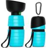 imagePecute Portable Dog Water Bottle 2 in 1 Cat Dog Travel Water Bottle Bowl Leakproof with Double Seal BPA Free Lightweight Pet Small Animal Water Bottel Dispenser for Outdoor Walking Hiking TravelsBlue