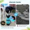 imagePecute Portable Dog Water Bottle 2 in 1 Cat Dog Travel Water Bottle Bowl Leakproof with Double Seal BPA Free Lightweight Pet Small Animal Water Bottel Dispenser for Outdoor Walking Hiking TravelsBlack