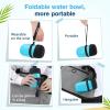 imagePecute Portable Dog Water Bottle 2 in 1 Cat Dog Travel Water Bottle Bowl Leakproof with Double Seal BPA Free Lightweight Pet Small Animal Water Bottel Dispenser for Outdoor Walking Hiking TravelsBlue