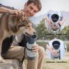 imagePecute Portable Dog Water Bottle 2 in 1 Cat Dog Travel Water Bottle Bowl Leakproof with Double Seal BPA Free Lightweight Pet Small Animal Water Bottel Dispenser for Outdoor Walking Hiking TravelsGrey