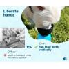 imagePecute Portable Dog Water Bottle 2 in 1 Cat Dog Travel Water Bottle Bowl Leakproof with Double Seal BPA Free Lightweight Pet Small Animal Water Bottel Dispenser for Outdoor Walking Hiking TravelsBlue