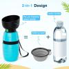 imagePecute Portable Dog Water Bottle 2 in 1 Cat Dog Travel Water Bottle Bowl Leakproof with Double Seal BPA Free Lightweight Pet Small Animal Water Bottel Dispenser for Outdoor Walking Hiking TravelsBlue