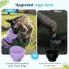imagePecute Portable Dog Water Bottle 2 in 1 Cat Dog Travel Water Bottle Bowl Leakproof with Double Seal BPA Free Lightweight Pet Small Animal Water Bottel Dispenser for Outdoor Walking Hiking TravelsPurple