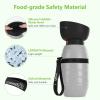 imagePecute Portable Dog Water Bottle 2 in 1 Cat Dog Travel Water Bottle Bowl Leakproof with Double Seal BPA Free Lightweight Pet Small Animal Water Bottel Dispenser for Outdoor Walking Hiking TravelsGrey