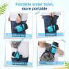imagePecute Portable Dog Water Bottle 2 in 1 Cat Dog Travel Water Bottle Bowl Leakproof with Double Seal BPA Free Lightweight Pet Small Animal Water Bottel Dispenser for Outdoor Walking Hiking TravelsBlue