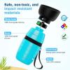 imagePecute Portable Dog Water Bottle 2 in 1 Cat Dog Travel Water Bottle Bowl Leakproof with Double Seal BPA Free Lightweight Pet Small Animal Water Bottel Dispenser for Outdoor Walking Hiking TravelsBlue