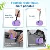 imagePecute Portable Dog Water Bottle 2 in 1 Cat Dog Travel Water Bottle Bowl Leakproof with Double Seal BPA Free Lightweight Pet Small Animal Water Bottel Dispenser for Outdoor Walking Hiking TravelsPurple