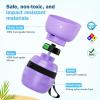 imagePecute Portable Dog Water Bottle 2 in 1 Cat Dog Travel Water Bottle Bowl Leakproof with Double Seal BPA Free Lightweight Pet Small Animal Water Bottel Dispenser for Outdoor Walking Hiking TravelsPurple