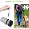 imagePecute Portable Dog Water Bottle 2 in 1 Cat Dog Travel Water Bottle Bowl Leakproof with Double Seal BPA Free Lightweight Pet Small Animal Water Bottel Dispenser for Outdoor Walking Hiking TravelsGrey