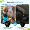 imagePecute Portable Dog Water Bottle 2 in 1 Cat Dog Travel Water Bottle Bowl Leakproof with Double Seal BPA Free Lightweight Pet Small Animal Water Bottel Dispenser for Outdoor Walking Hiking TravelsBlack