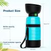 imagePecute Portable Dog Water Bottle 2 in 1 Cat Dog Travel Water Bottle Bowl Leakproof with Double Seal BPA Free Lightweight Pet Small Animal Water Bottel Dispenser for Outdoor Walking Hiking TravelsBlue