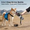 imagePecute Portable Dog Water Bottle 2 in 1 Cat Dog Travel Water Bottle Bowl Leakproof with Double Seal BPA Free Lightweight Pet Small Animal Water Bottel Dispenser for Outdoor Walking Hiking TravelsGrey