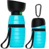 imagePecute Portable Dog Water Bottle 2 in 1 Cat Dog Travel Water Bottle Bowl Leakproof with Double Seal BPA Free Lightweight Pet Small Animal Water Bottel Dispenser for Outdoor Walking Hiking TravelsBlue