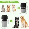 imagePecute Portable Dog Water Bottle 2 in 1 Cat Dog Travel Water Bottle Bowl Leakproof with Double Seal BPA Free Lightweight Pet Small Animal Water Bottel Dispenser for Outdoor Walking Hiking TravelsGrey