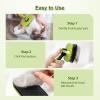 imagePecute SelfCleaning Slicker Brush for Dogs Cats Lightweight Dog Brush for Shedding Massaging Grooming Cat Brush Gently Removes Loose Fur Undercoat for Small Dogs Cats Rabbits of All Hair Types