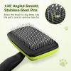 imagePecute SelfCleaning Slicker Brush for Dogs Cats Lightweight Dog Brush for Shedding Massaging Grooming Cat Brush Gently Removes Loose Fur Undercoat for Small Dogs Cats Rabbits of All Hair Types