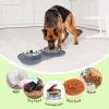 imagePecute Slow Feeder Dog Bowls to Slow Down Eating Dog Bowl Slow Feeder with NoSpill NonSkid Silicone Mat FoodGrade Safe Dog Food Bowls Slow Feeder Stainless Steel Dog Water Bowl for Dogs CatsGrey