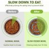 imagePecute Slow Feeder Dog Bowls to Slow Down Eating Dog Bowl Slow Feeder with NoSpill NonSkid Silicone Mat FoodGrade Safe Dog Food Bowls Slow Feeder Stainless Steel Dog Water Bowl for Dogs CatsGrey