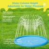 imagePecute Splash Pad for Dogs Kids Dog Splash Pad Pool Mat Thickened Anti Slip Dog Water Toys Sprinkler Easy to Set up Splash Pads for Summer Outdoor Garden Backyard Outside 67quotBlueround