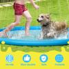 imagePecute Splash Pad for Dogs Kids Dog Splash Pad Pool Mat Thickened Anti Slip Dog Water Toys Sprinkler Easy to Set up Splash Pads for Summer Outdoor Garden Backyard Outside 67quotBlueround