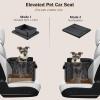 imagePecute Stylish Leather Dog Booster Car Seat  1574quot L x 1299quot W x 1102quot H Suitable for Dogs Under 33Lbs
