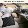 imagePecute Stylish Leather Dog Booster Car Seat  1574quot L x 1299quot W x 1102quot H Suitable for Dogs Under 33Lbs