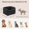 imagePecute Stylish Leather Dog Booster Car Seat  1574quot L x 1299quot W x 1102quot H Suitable for Dogs Under 33Lbs