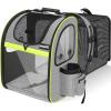 imagePecute Cat Carrier Backpacks Expandable Cat Backpack with Breathable Mesh Pet Carrier Backpack for Cats Small Dogs Puppies Up to 17 Lbs Dog Carrier Backpack Great for Travel Hiking Camping OutdoorGrey