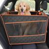 imagePecute Dog Car Seat Cover for Back Seat with Hard Bottom Extra Extender Dog Half Hammock for Large Dogs Foldable Waterproof Pet Car Half Seat for Back Seat with 3 Visible Mesh for Some Car SUV Truck