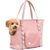 imagePecute Dog Purse Carrier Dog Carrier with Pockets for Small Dogs Fits Dogs 55 lbs to 11 lbs Lightweight Dog and Puppies Tote Bag Carrier Outing Travel Vet BlackPink