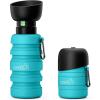 imagePecute Dog Water Bottle Portable 29oz Dog Foldable Water Bottle with Folding Bowl Carabiner Clip 5 Levels Capacity 100 Food Grade Silicone Dog Water Bottle for Outdoor Walking Hiking Travel