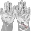 imagePecute Pet Grooming Gloves  Heat Resistant Silicone Gloves with HighDensity Teeth Enhanced Five Finger Design for Bathing and Massaging Dogs and Cats BlueGray