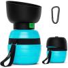 imagePecute Portable Dog Water Bottle 2 in 1 Cat Dog Travel Water Bottle Bowl Leakproof with Double Seal BPA Free Lightweight Pet Small Animal Water Bottel Dispenser for Outdoor Walking Hiking TravelsBlue