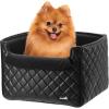 imagePecute Stylish Leather Dog Booster Car Seat  1574quot L x 1299quot W x 1102quot H Suitable for Dogs Under 33Lbs