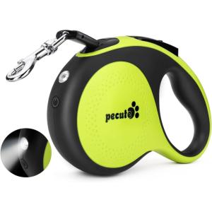 imagePecute 16 ft Retractable Heavy Duty Dog Leash with Light Rechargeable Walking Dog Leash with Nylon Tape 360 TangleFree OneButton Control High Strength Hook for Large Dog Up to 110 lbsMedium