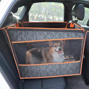 imagePecute Dog Car Seat for Large Dogs Hard Bottom Extra Stable Dog Car Seat Pet Reinforce Car Booster Seat for Dog Waterproof with Breathable Mesh ampamp Adjustable Dog Seat Belt for Car Dog Hammock for Car
