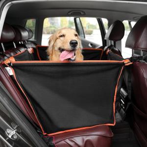 imagePecute Dog Car Seat for Medium Large DogPet Car Seat Waterproof ScratchproofExtra High and Stable Foldable Car Seat for Back Seat with Pet Safety LeashL 276197192 in