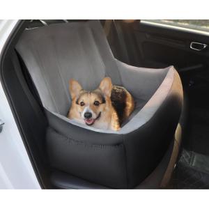 imagePecute Dog Car Seat for Small Medium Dogs Washable Pet Booster Seat with Storage Pockets Detachable Travel Bed ampamp Soft Cushion for All Cars BlackBack