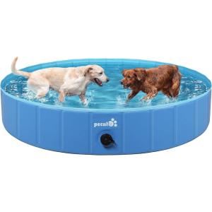 imagePecute Foldable Dog Pool for Large Dogs 71quot x 12quot Portable Kiddie Pool Hard PVC Multifunctional Wading Pool for Dog Swimming Pool NonSlip Pet Bathing Tub Great for Outdoor Indoor