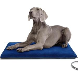 imagePecute Outdoor Pet Heating Pad Automatic Inflatable Dog Heating Pad with Chew Resistant Cord IPX7 Waterproof Warming Cat Heating Pad Outdoor Indoor Pet Heating Pads for Dogs Cats Washable Cover472L x 275W x 05Th