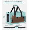 imageAirline Approved Cat Carrier Pet Carrier SoftSided Portable Dog Carrier with Stable Structure Breathable Bag for Pets Less Than 12lbs Cat Carrier Bag for Both Long and Short Trips Dark GrayLight Blue