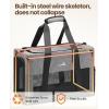 imageAirline Approved Cat Carrier Pet Carrier SoftSided Portable Dog Carrier with Stable Structure Breathable Bag for Pets Less Than 12lbs Cat Carrier Bag for Both Long and Short Trips Dark GrayLight Gray