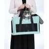 imageAirline Approved Cat Carrier Pet Carrier SoftSided Portable Dog Carrier with Stable Structure Breathable Bag for Pets Less Than 12lbs Cat Carrier Bag for Both Long and Short Trips Dark GrayLight Blue