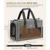 imageAirline Approved Cat Carrier Pet Carrier SoftSided Portable Dog Carrier with Stable Structure Breathable Bag for Pets Less Than 12lbs Cat Carrier Bag for Both Long and Short Trips Dark GrayLight Gray