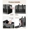 imageAirline Approved Cat Carrier Pet Carrier SoftSided Portable Dog Carrier with Stable Structure Breathable Bag for Pets Less Than 12lbs Cat Carrier Bag for Both Long and Short Trips Dark GrayLight Gray