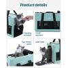 imageAirline Approved Cat Carrier Pet Carrier SoftSided Portable Dog Carrier with Stable Structure Breathable Bag for Pets Less Than 12lbs Cat Carrier Bag for Both Long and Short Trips Dark GrayLight Blue